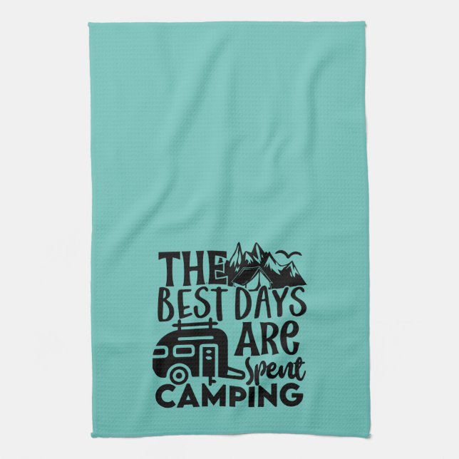 Paño De Cocina Los Mejores Días Se Pasan Camping (Vertical)