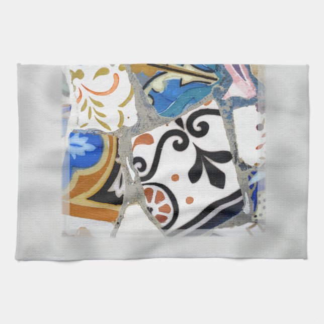 Paño De Cocina Los mosaicos de Barcelona Gaudi se cierran para (Horizontal)