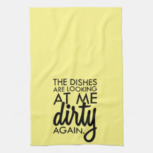 Paño De Cocina Los platos me están mirando