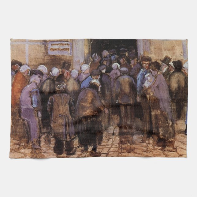 Paño De Cocina Los pobres y el dinero de Vincent van Gogh (Horizontal)