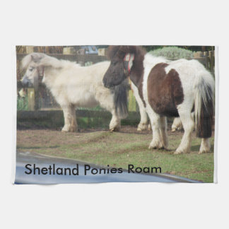 Paño De Cocina Los potros de Shetland vagan por