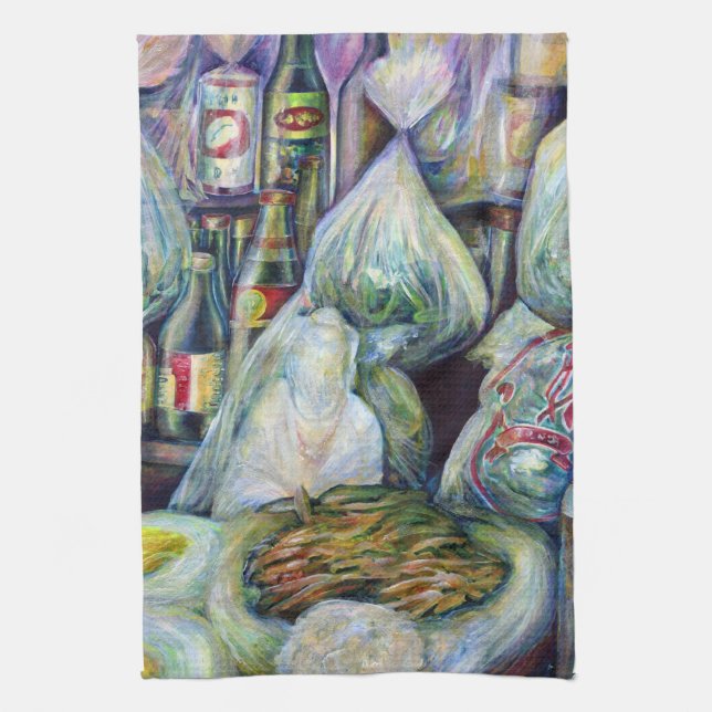 Paño De Cocina Los sabores secos de Singapur (Vertical)