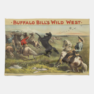 Paño De Cocina Los salvajes caballos occidentales de Buffalo Bill
