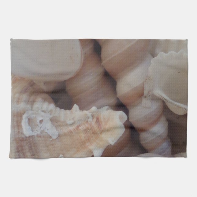 Paño De Cocina Los Seashells soleados del verano, mar Shell varan (Horizontal)