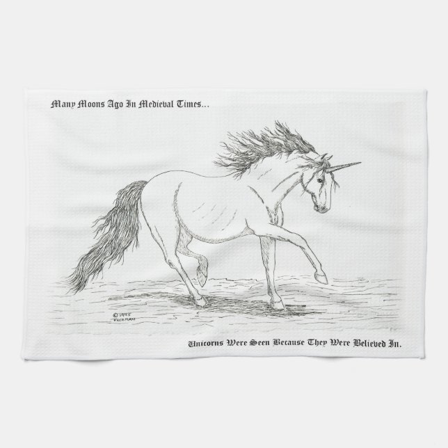 Paño De Cocina Los Unicornios Son Reales (Horizontal)