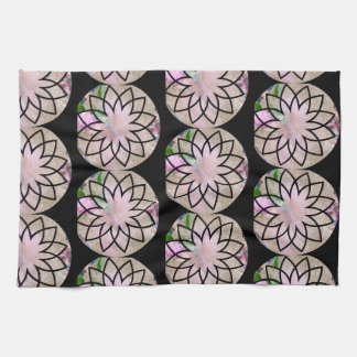 Paño De Cocina Lotus Blossom Floral Springtime en rosa pastel