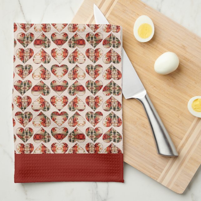 Paño De Cocina Louise Hearts (Doblado Cuarto)