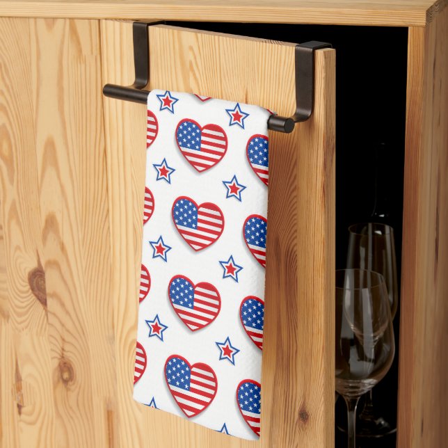 Paño De Cocina Love America Kitchel Towel (Pliegue de tercios)