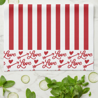 Paño De Cocina Love Arrows And Hearts