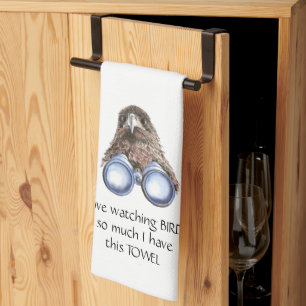 Paño De Cocina Love Bird Watk Hawk Binoculars Fun Quote Kitch