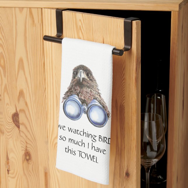 Paño De Cocina Love Bird Watk Hawk Binoculars Fun Quote Kitch (Pliegue de tercios)
