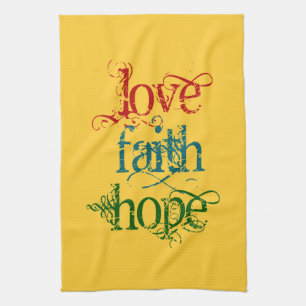 PAÑO DE COCINA LOVE FAITH HOPE
