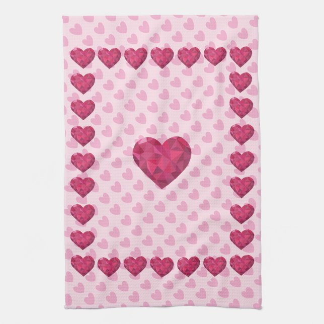 Paño De Cocina Love Hearts Valentine's Decor (Vertical)