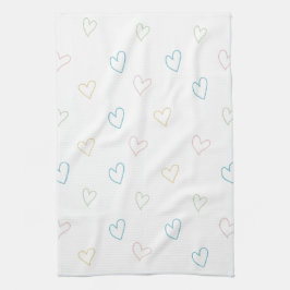 Paño De Cocina Lovely hearts pattern - Shower Curtain - Large