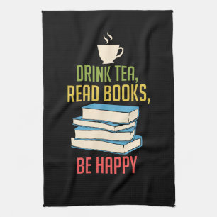 Paño De Cocina Lover del libro - Tea Books Happy