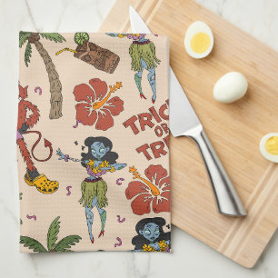 Paño De Cocina Luau Retro Espeluznante