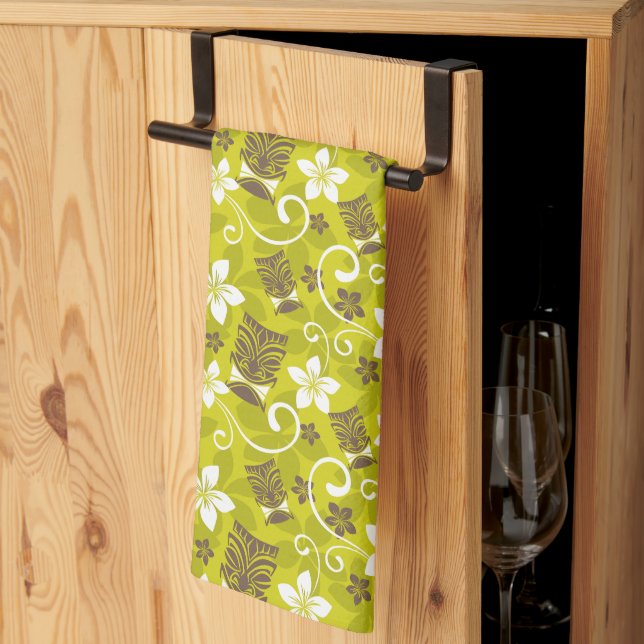 PAÑO DE COCINA LUAU TIKI PATTERN (Pliegue de tercios)