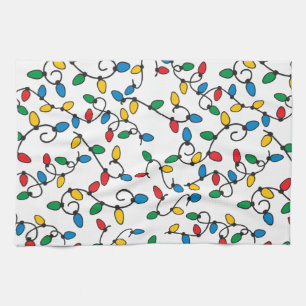 Paño De Cocina Luces de Navidad Bombillas de Cadena Coloridas