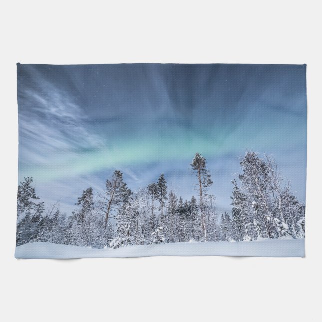 Paño De Cocina Luces del Norte de Noruega (Horizontal)