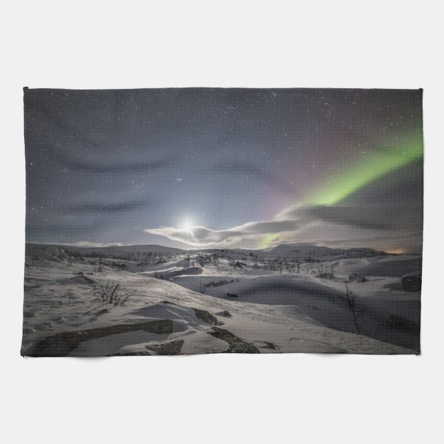 Paño De Cocina Luces del Norte Noruega (Horizontal)