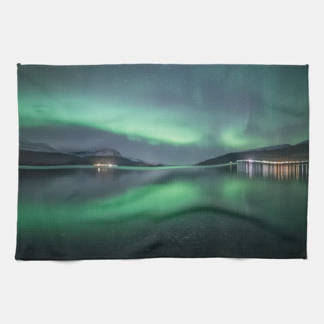 Paño De Cocina Luces del Norte Noruega (Horizontal)