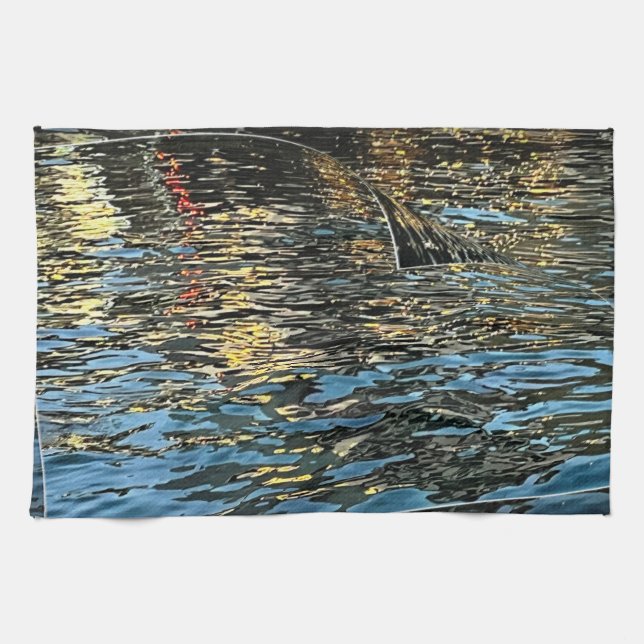 Paño De Cocina Luces nocturnas en el mar (Horizontal)