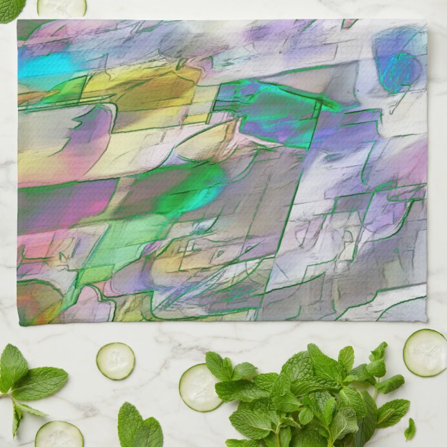 Paño De Cocina Lucha colorida, opaca versus satinosa (Doblado)