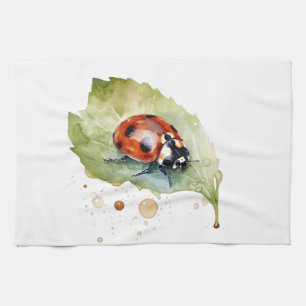 Paño De Cocina Lucky Ladybug en Leaf