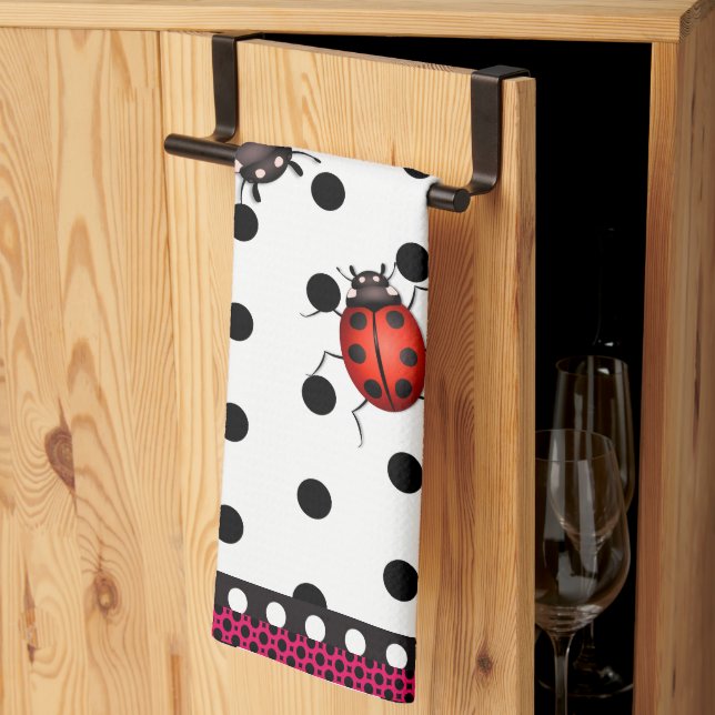 Paño De Cocina Lucky Ladybug Spots (Pliegue de tercios)