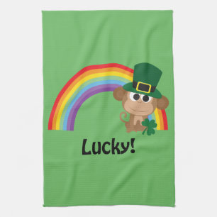 Paño De Cocina Lucky Monkey Leprechaun