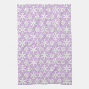 Paño De Cocina Lugar antiguo - blanco y lavanda