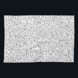 Paño De Cocina Lugares modernos dálmatas blancos y negros<br><div class="desc">Este patrón moderno de puntos como el dálmata está de moda y es una manera muy buena de añadir huella animal a tu vida.</div>