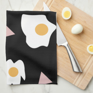 Paño De Cocina Luna de Cena de Huevo Patrón de Confeti 