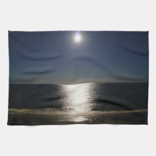 Paño De Cocina Luna llena sobre el Atlántico