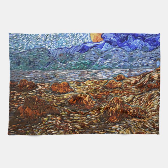 Paño De Cocina Luna y paisaje (Horizontal)