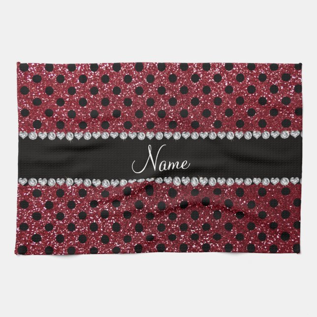 Paño De Cocina Lunares conocidos de encargo del negro del (Horizontal)