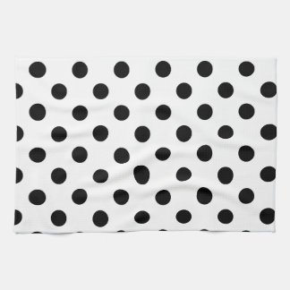 Paño De Cocina Lunares grandes - negro en blanco