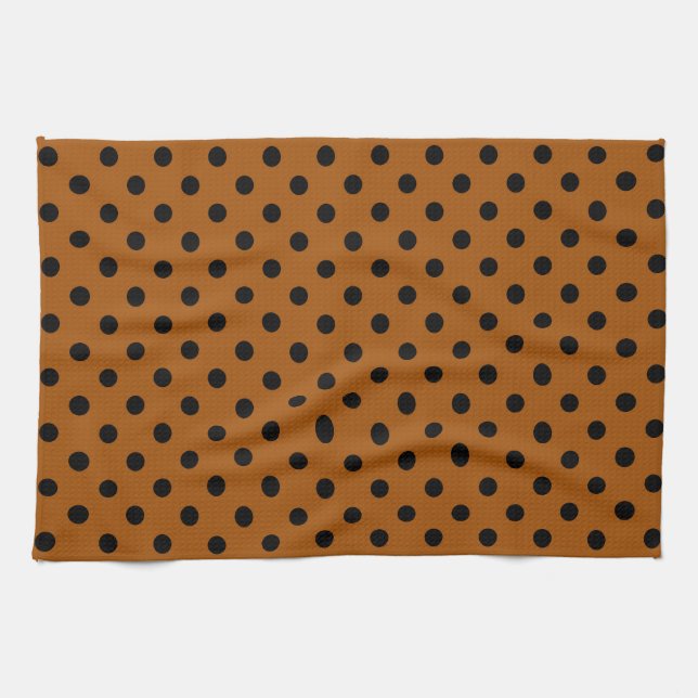 Paño De Cocina Lunares Marrones y Negros (Horizontal)
