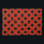 Paño De Cocina Lunares negros sobre rojo<br><div class="desc">Lunares negros sobre rojo</div>