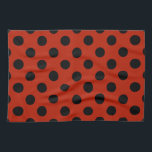 Paño De Cocina Lunares negros sobre rojo<br><div class="desc">Lunares negros sobre rojo</div>