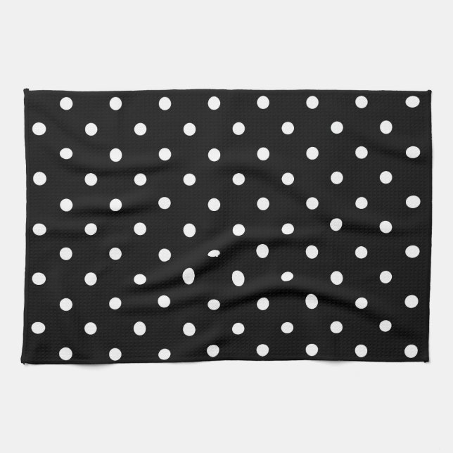 Paño De Cocina Lunares negros y blancos (Horizontal)