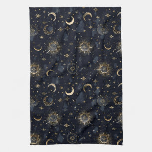 Paño De Cocina Lunas y Estrellas Celestiales
