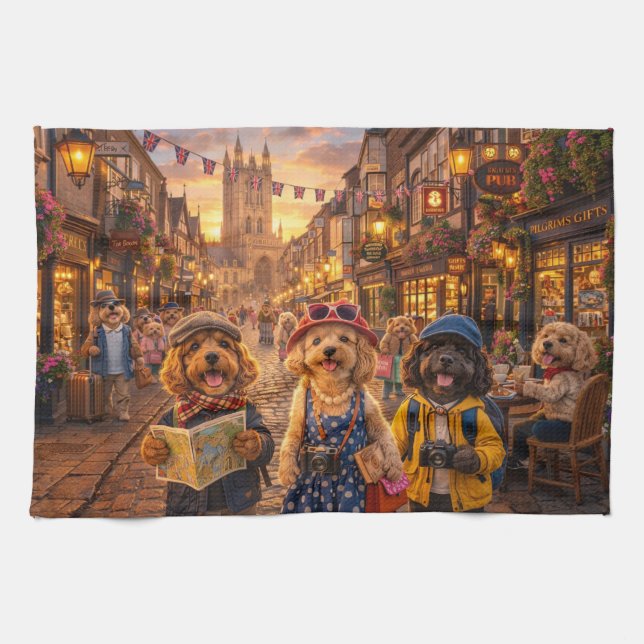 Paño De Cocina Luxury Cockapoo Canterbury kitchen (Horizontal)