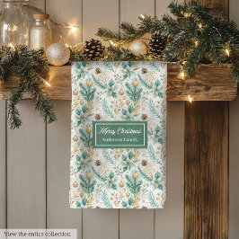 Paño De Cocina Luxury Kitchen Towel White Poinsettia Holiday