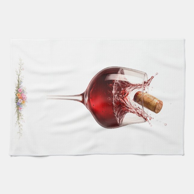 Paño De Cocina Luxury Wine Glass Splash Bath Towel (Horizontal)