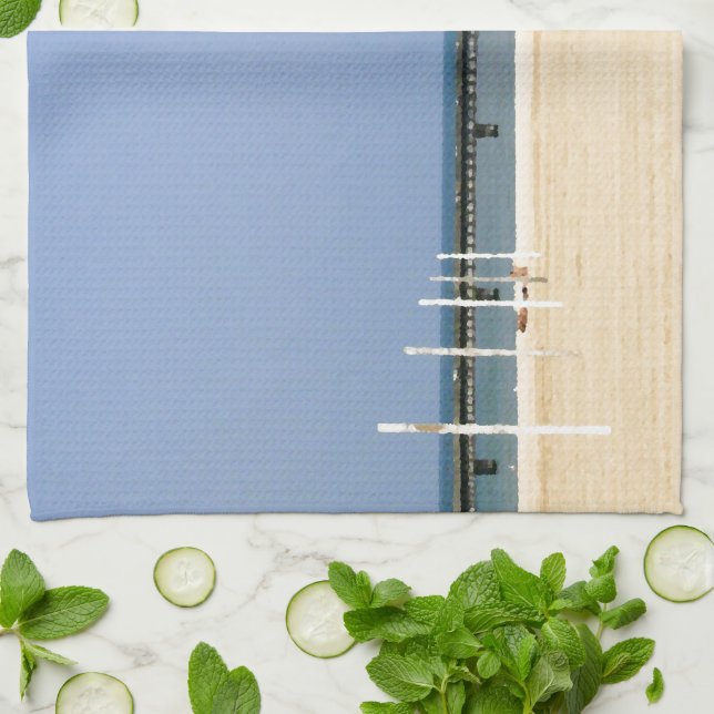 Paño De Cocina Luz del lago Michigan (Doblado)