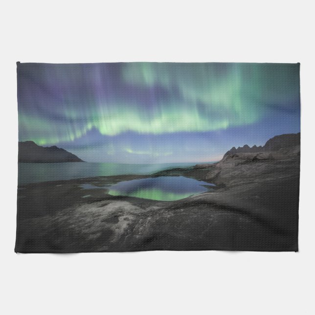 Paño De Cocina Luz del Norte Noruega (Horizontal)