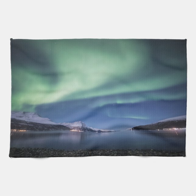 Paño De Cocina Luz del Norte Noruega (Horizontal)