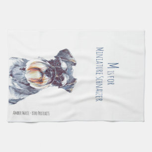 Paño De Cocina M está para el Schnauzer miniatura