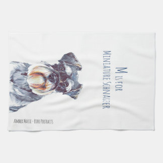 Paño De Cocina M está para el Schnauzer miniatura